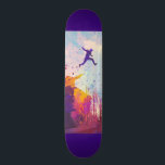 Skate Parkour Urban Free Runling Freestyling Arte Modern<br><div class="desc">A impressão de um artista colorido de que o Parkour é praticado numa rua urbana de trás.</div>