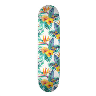 Skate Pássaro de paraíso & de teste padrão da orquíd