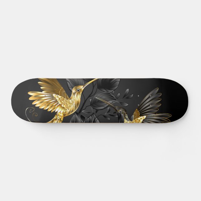 Skate Pássaro Humino Negro e Dourado (Horz)