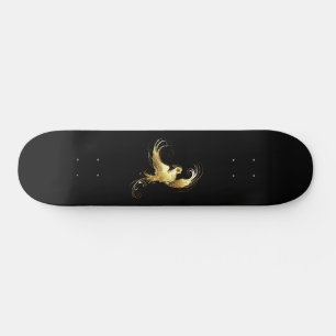 Skate Pássaro ouro sobre fundo preto