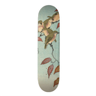 Skate Pássaros japoneses do verde das belas artes do