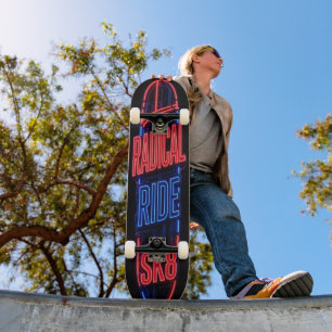 Skate PASSEIO RADICAL SK8 - Azul Escuro e Vermelho Brilh