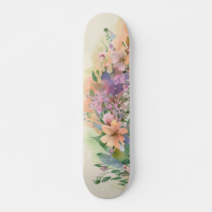 Skate Pastel Aquoso Cadeado Cerrado Prados de flor selva