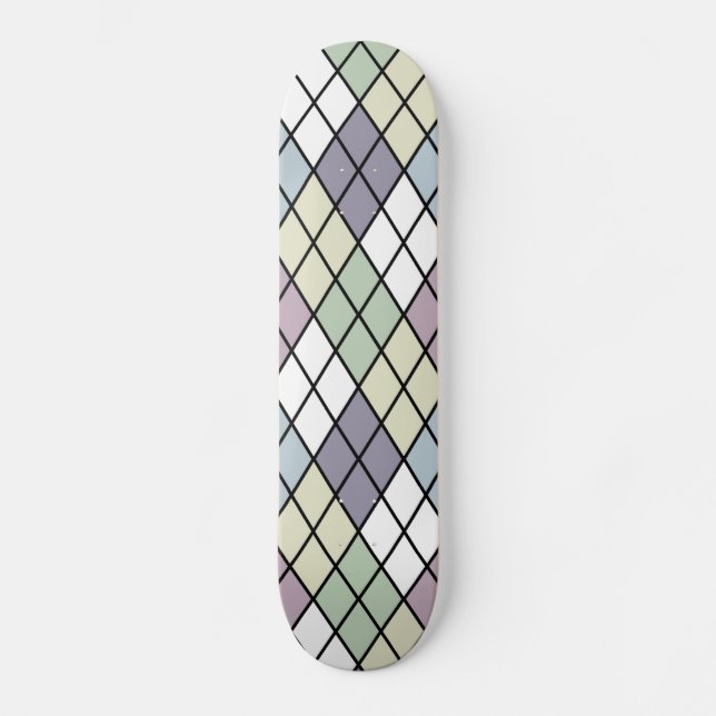 Skate Pastel Diamantes Argyle (Frente)