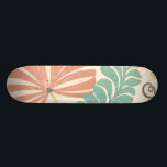 Skate Pastel Floral Vines e Folhas em Fundo de Creme<br><div class="desc">Vinhas e folhas florais de cor pastel são os temas dessa peça por Erica J. Vess. A mistura de pastéis no fundo creme ajuda a pintura a se destacar sem esmagar os sentidos. Coloque este impressão tropical em sua casa hoje!</div>