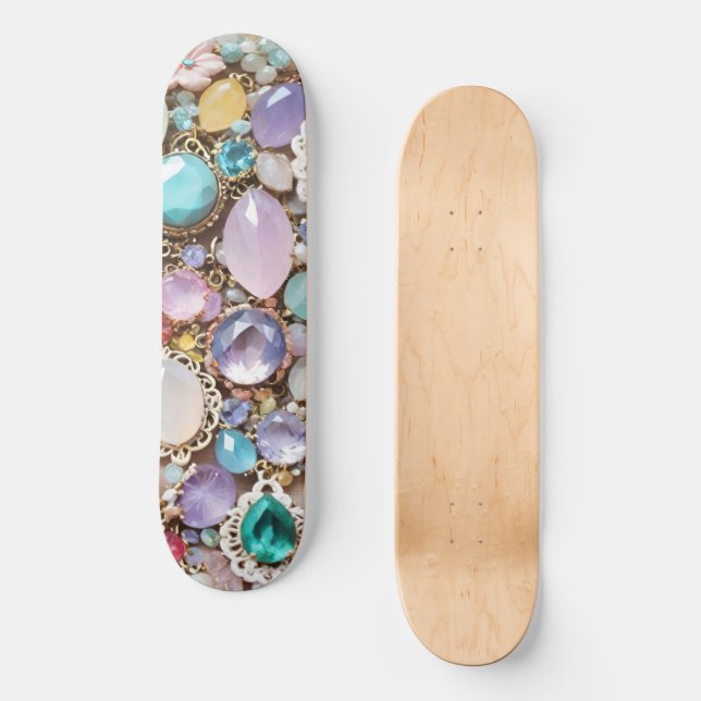 Skate Pastel Gems And Jewels In Pinks & Purples (Frente)