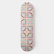 Pastel Geometric Tile Pattern | Pink Mint Purple 