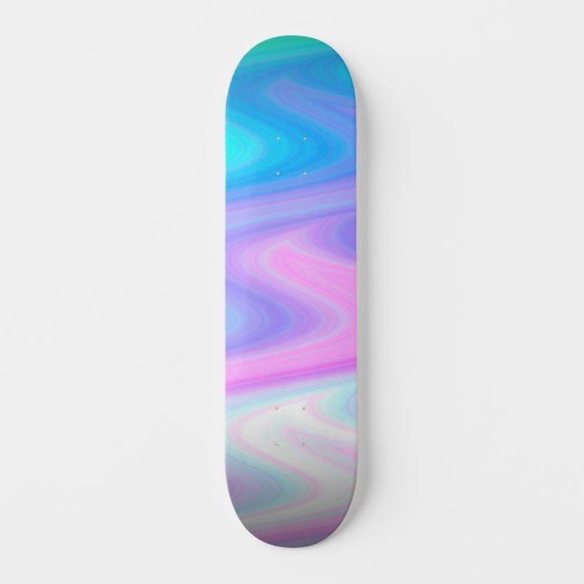 Skate Pastel Peacock Waves (Frente)