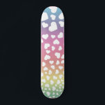 Skate Pastel Rainbow Hearts Para ela<br><div class="desc">Este design pode ser personalizado escolhendo a opção personalizar para adicionar texto ou fazer outras alterações. Se este produto tiver a opção de transferir o design para outro item, certifique-se de ajustar o design para o ajustado, se necessário. Entre em contato comigo em colorflowcreations@gmail.com se desejar usar este design em...</div>