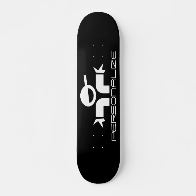 Skate Patinador personalizado - logotipo do tipo design  (Frente)
