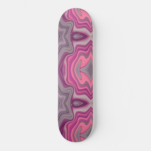 Skate Patineta cor rosa con violeta (Frente)