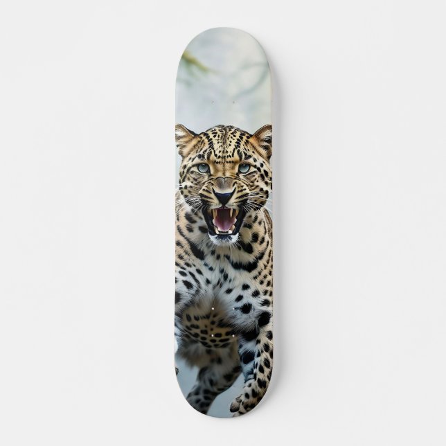 Skate Patineta Leopardo Veloz Atacando (Frente)