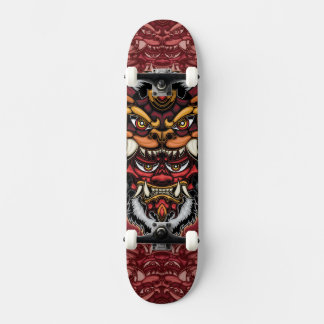 Skate Patineta Máscara guerrero Leon