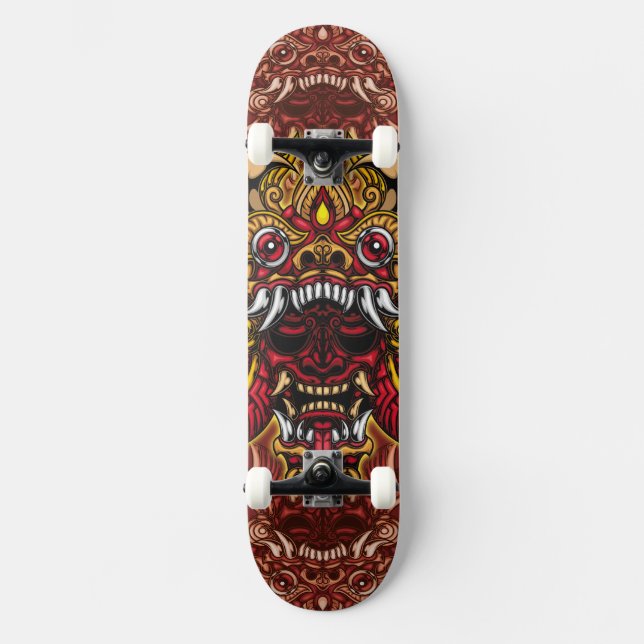 Skate Patineta Máscara Hannya  (Frente)