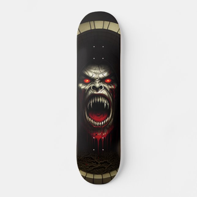 Skate Patineta Monstruo Vampiro Feroz (Frente)