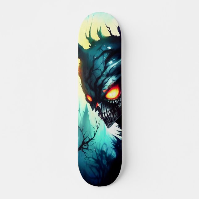 Skate Patineta Oscuro Mítico Monstruo Árbol (Frente)