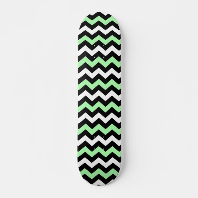 Skate Patrulha Zigzag (zwart, groen, wit) (Frente)