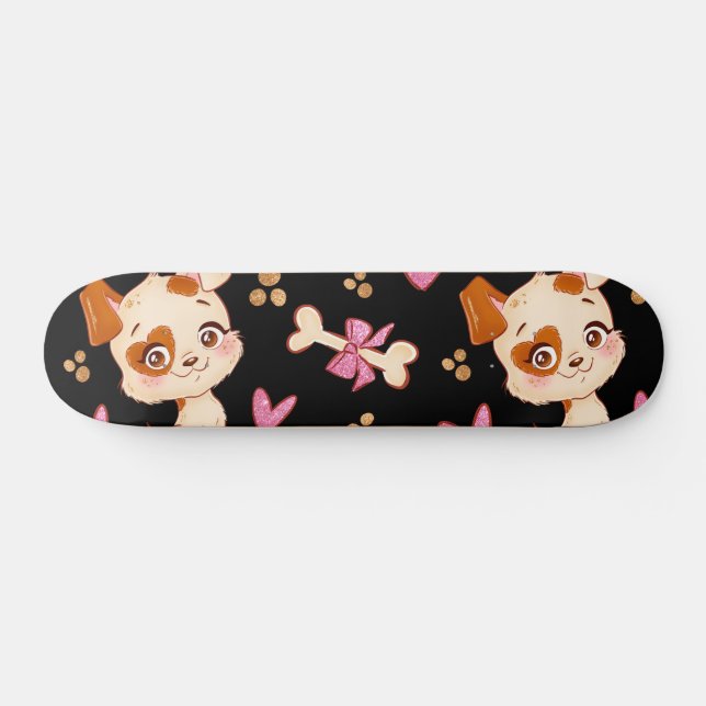 Skate Pattern Pets Cute Funny Puppy Lover   (Horz)