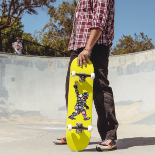 Skate Pé Grande de Paz Hippie Engraçado Pé Grande