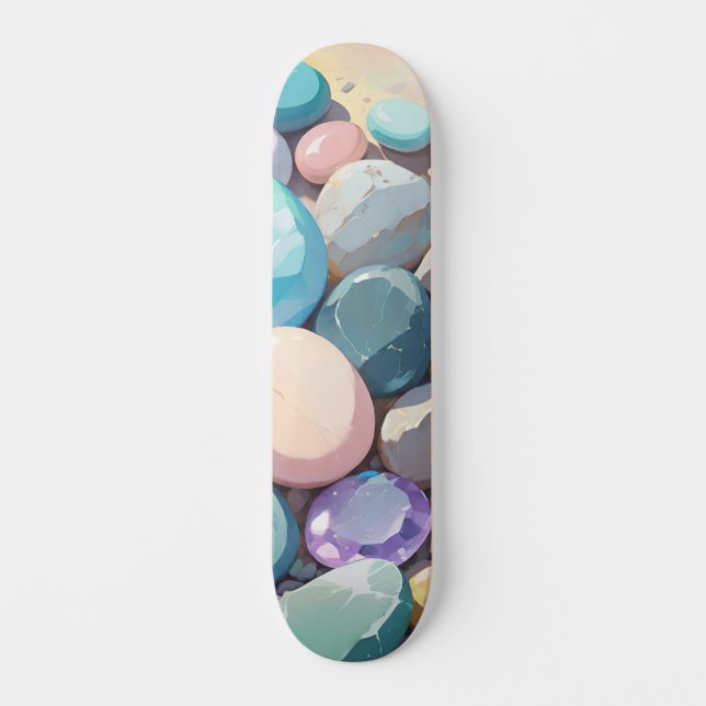 Skate Pedras coloridas pastéis (Frente)