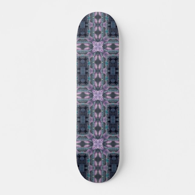 Skate Pedras místicas turquesa violeta-guística geométri (Frente)