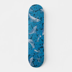 Skate Peixe Azul Vintage e Algas Marinhas: Naval Art Nou