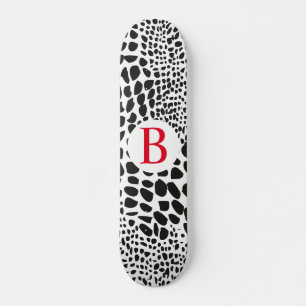 Skate Pele Animal em Preto e Branco