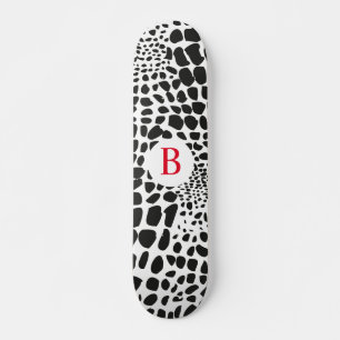 Skate Pele de Animal em Preto e Branco