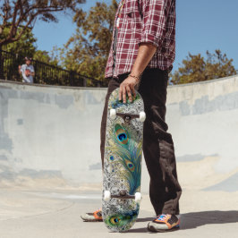 Skate Penas de Pavão e Renda Vintage