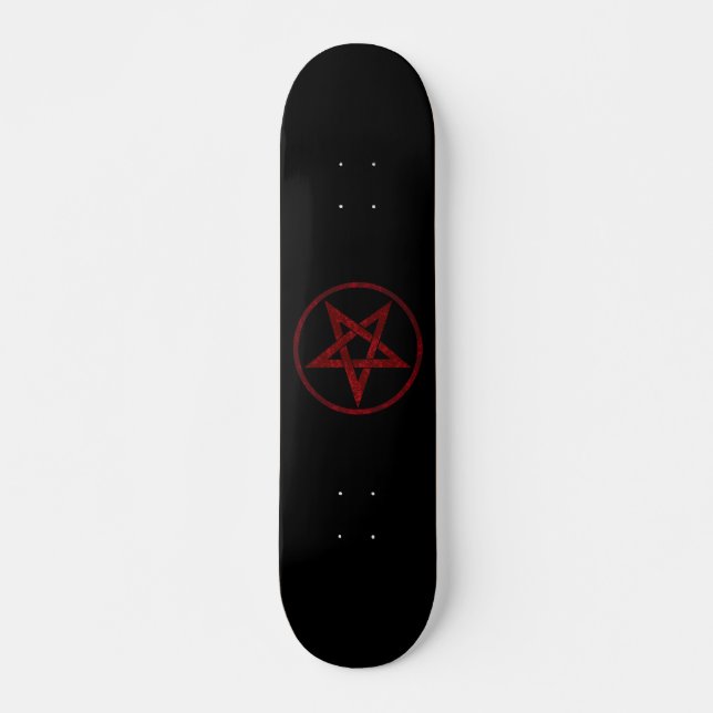 Skate Pentagrama do diabo vermelho (Frente)