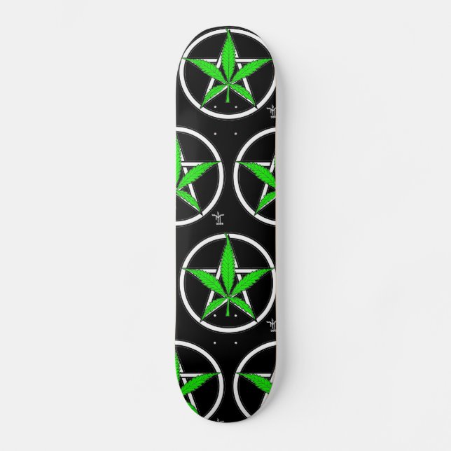 Skate Pentagrama Greenleaf Preto (Frente)