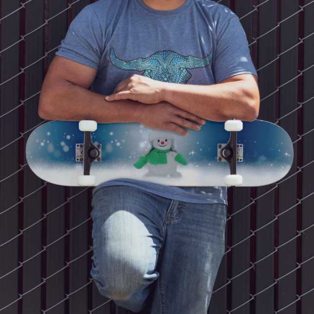 Skate Personagem adorável de boneco de neve de Natal do  (Ao ar livre 3)