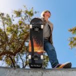 Skate Personalização da Árvore de Palma Solar Tropical<br><div class="desc">Árvore de Palma Solar Tropical Personalizar skate ele tem um belo pôr do sol Caribe com palmeiras para curtir. Deixe o ditado Sinta a brisa ou Personalize o skate com suas informações.</div>