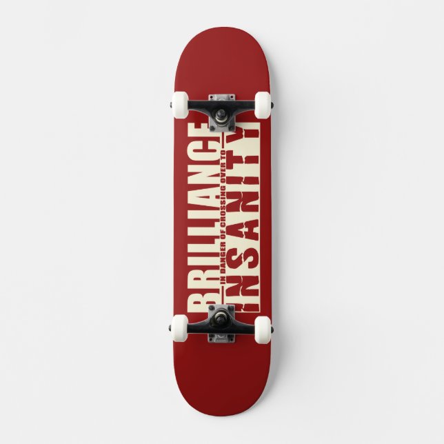 skate personalizado BRILLIANCE VS INSANITY (Frente)