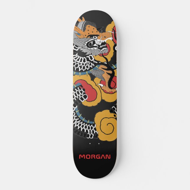skate personalizado de dragões (Frente)