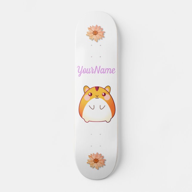 Skate Personalizado de Hamster Kawaii Cute  (Frente)