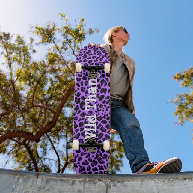 skate personalizado de Jaguar roxo na moda (Ao ar livre 1)