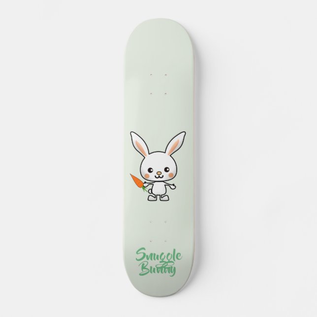 Skate Personalizado do Snuggle Bunny Kawaii (Frente)