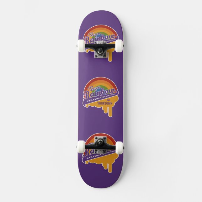 skate personalizado do Team Rainbow (Frente)