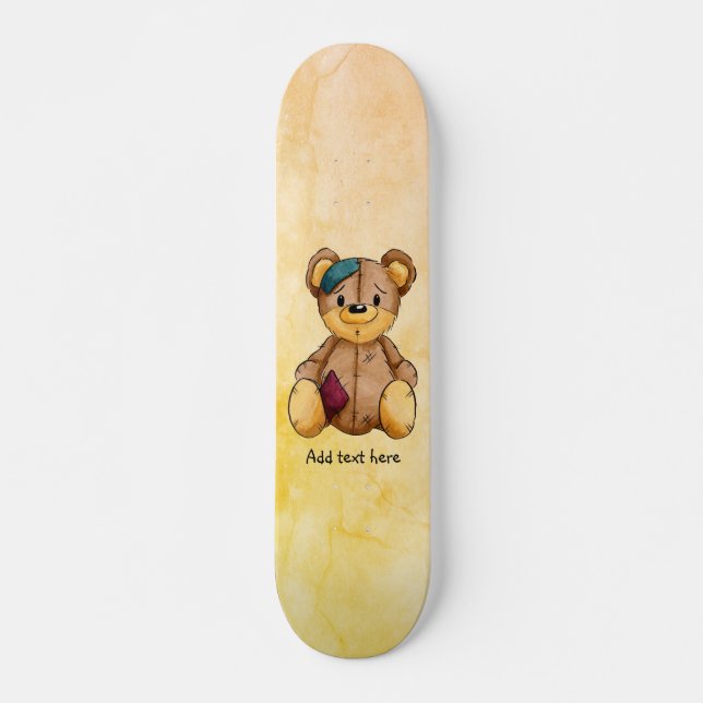 skate personalizado do Urso de Bonecas Rag (Frente)