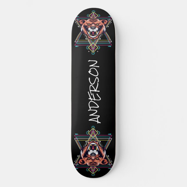 skate Personalizado Tigre Irritado Forma Sagrada (Frente)