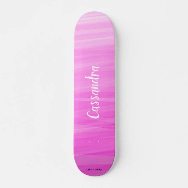 Skate Personalizar Nome Cor-de-Rosa Mole Rapariga Exclus (Frente)