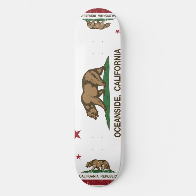 Skate Perto do oceano da bandeira do estado de (Frente)