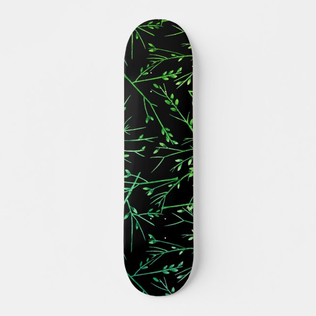 Skate Perucas verdes em preto (Frente)