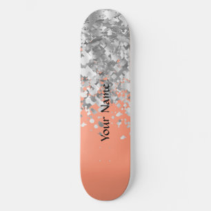 Skate Pessegueiro e brilho falso personalizado