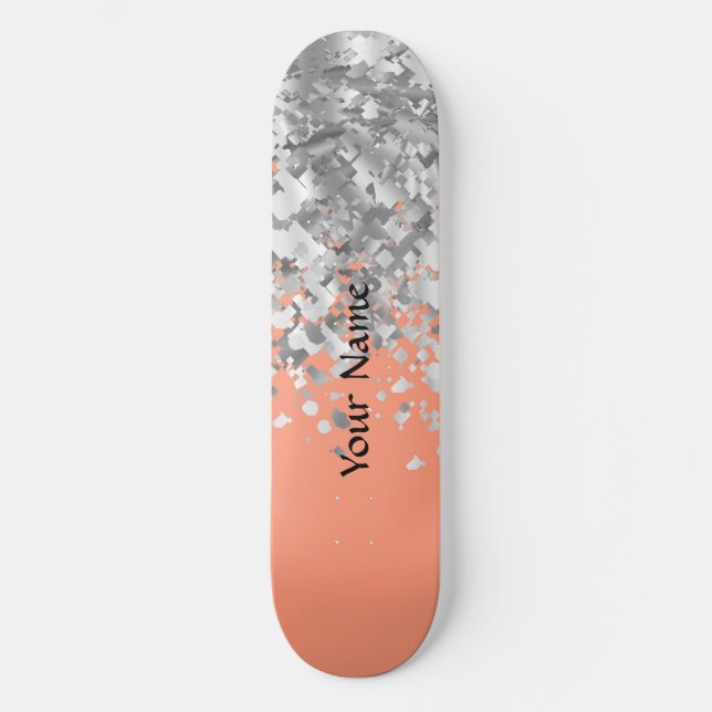 Skate Pessegueiro e brilho falso personalizado (Frente)