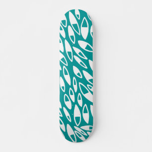 Skate Pétalas abstratas - branco no Aqua
