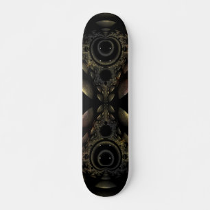 Skate Pincel Fractal Grunge Preto