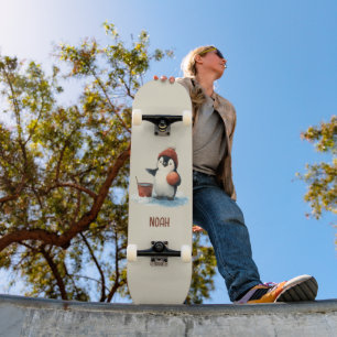 Skate Pinguim de Basquete de Inverno Personalizado para
