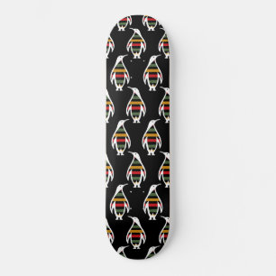 Skate Pinguim Estilo Retro Cores Vintage Amante de Anima